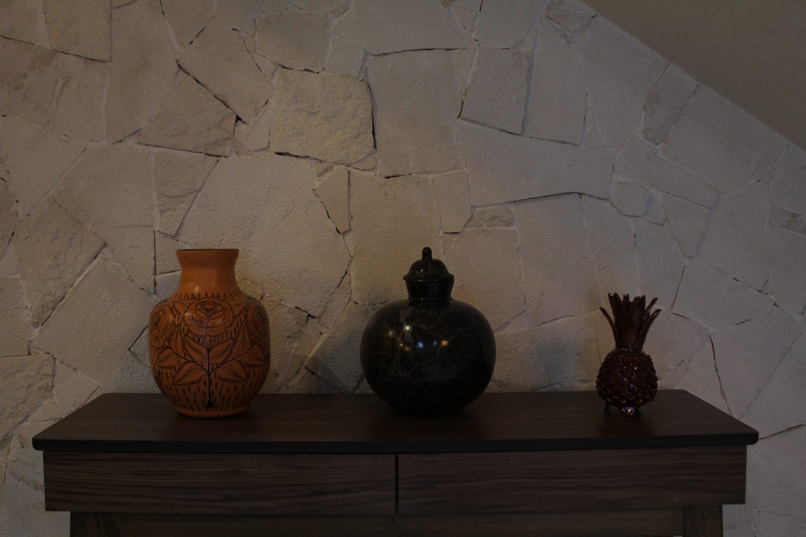 Jarrones de barro decorativos